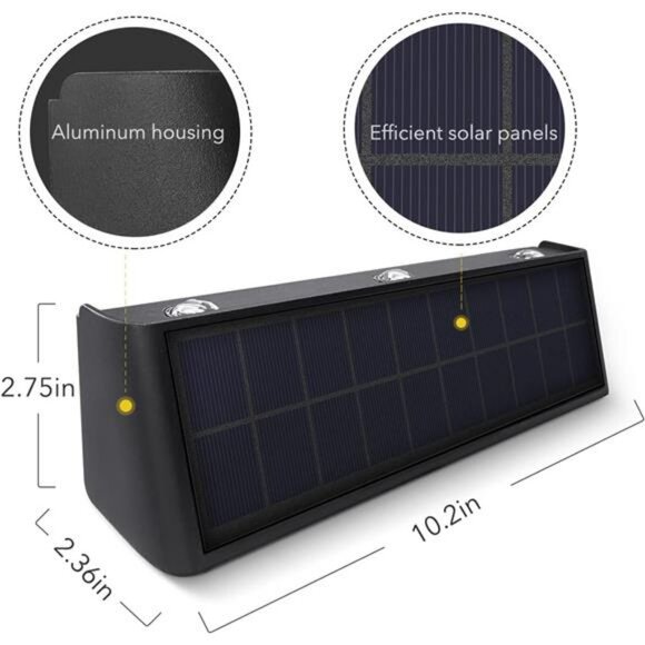 Solar Lights Outdoor Waterproof Dusk to Dawn Sconce Sunset Landscape Lighting - Picture 2 of 7